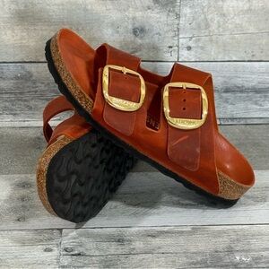 Birkenstock Arizona Women’s Big Buckle Slide Sandal - Burnt Orange - Sz - 6-6.5